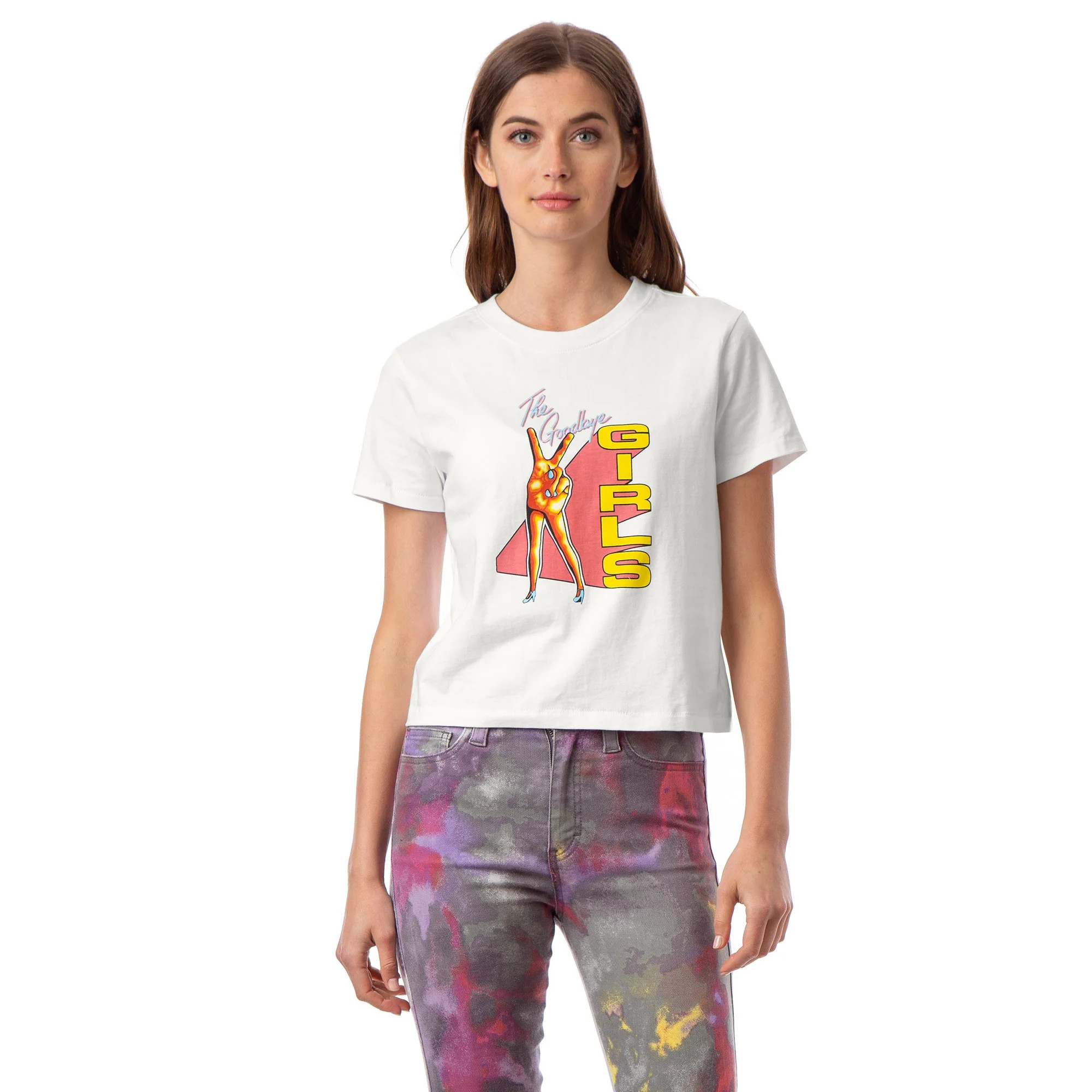 Jordache Vintage Women's Carla 'Goodbye Girls' Boxy Crewneck Graphic T-Shirt | Walmart (US)