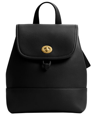 COACH Originals Glovetanned Leather Turnlock Backpack - Macy's | Macy's