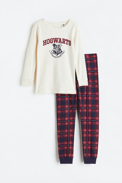 Ribbed Cotton Pajamas - White/Mickey Mouse - Kids | H&M US | H&M (US + CA)