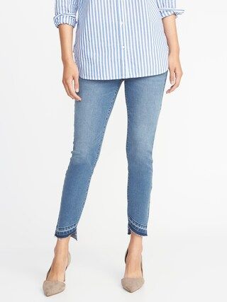 Pull-On Rockstar Asymmetric Step-Hem Jeggings for Women | Old Navy US