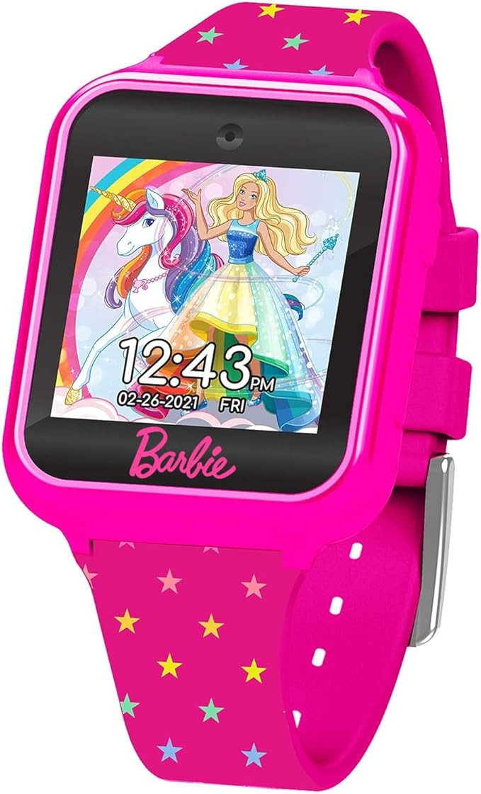 Accutime Kids Mattel Barbie Pink Educational Learning Touchscreen Smart Watch Toy for Girls, Boys... | Amazon (US)