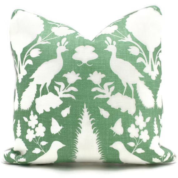 Aloe Green Chenonceau Pillow Covers 18x18, 20x20 or 22x22 Eurosham or Lumbar Pillow, Schumacher M... | Etsy (CAD)