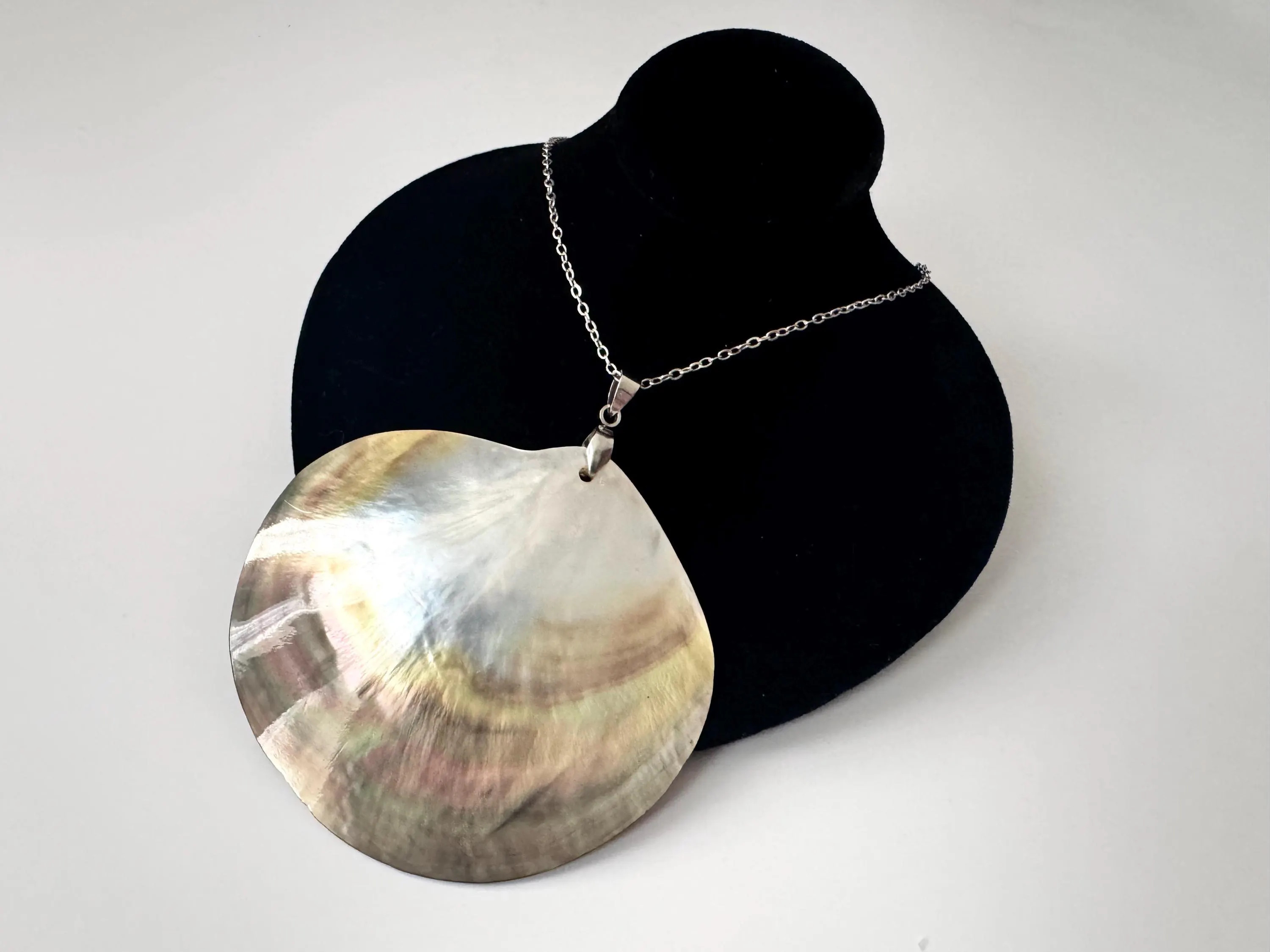 Stunning XL Abalone Shell Pendant Statement Necklace - Etsy UK | Etsy (Global)