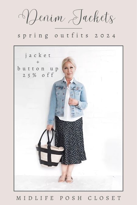 Denim Jacket Outfit / Spring Outfit:
- Jacket 25% off
- Sleeveless Button Up 25% off

#LTKover40 #LTKsalealert #LTKSeasonal