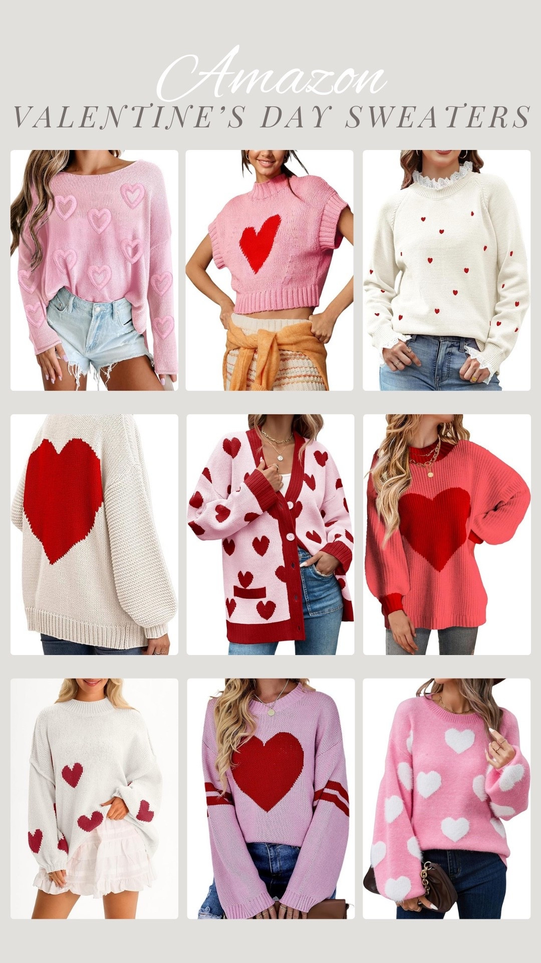 Amazon Valentine’s Day sweaters!

Amazon fashion, heart sweater, Galentine’s day 

#LTKSeasonal #LTKootd #LTKValentine