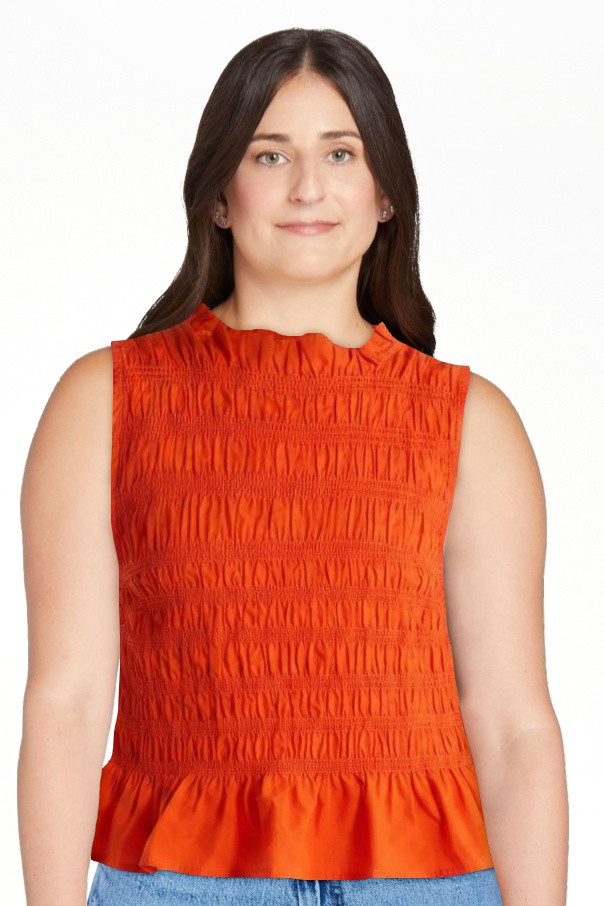 Free Assembly Women's and Women's Plus Smocked Peplum Sleeveless Cotton Top, Sizes X-4X | Walmart (US)
