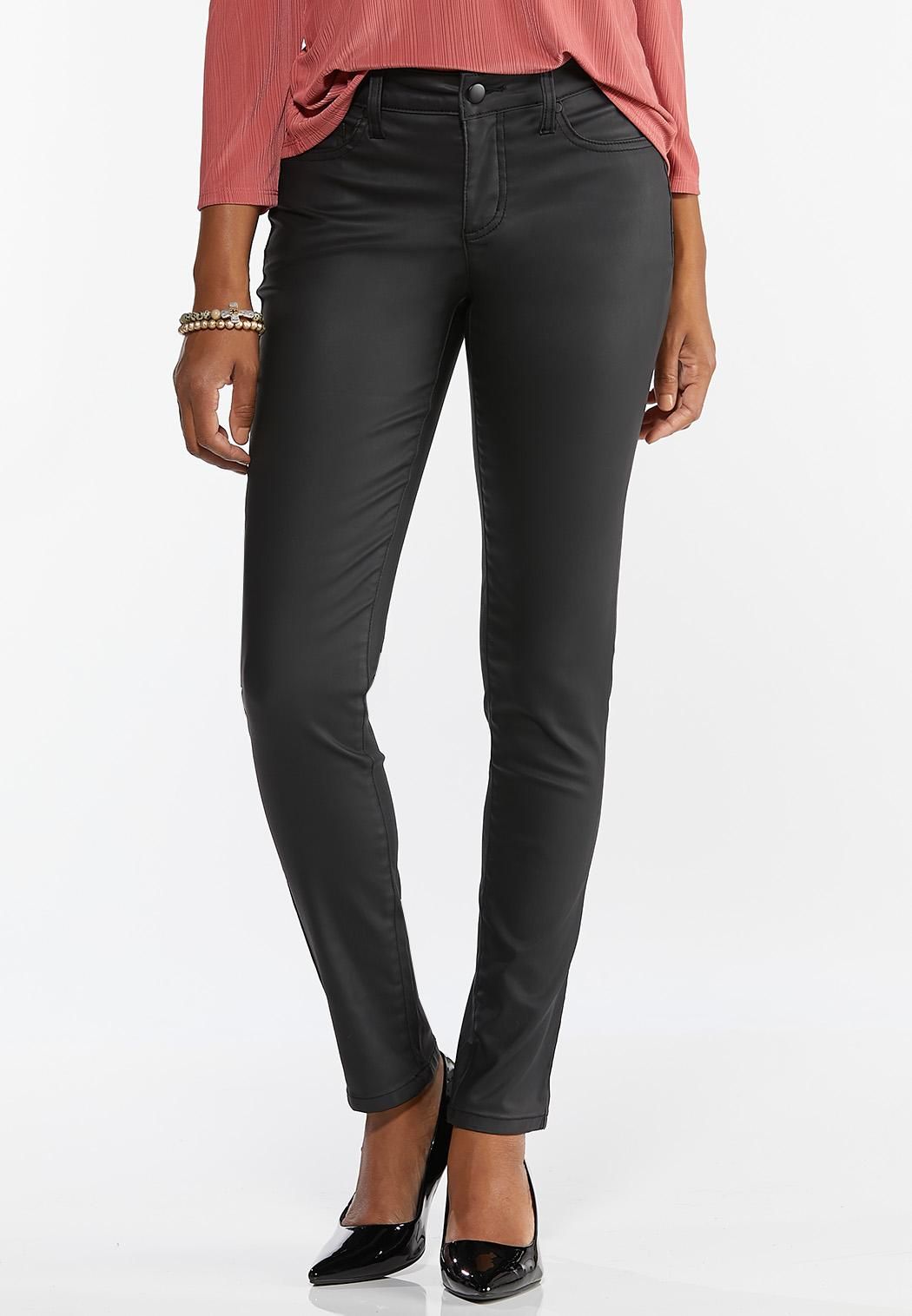 Black Coated Skinny Jeans | Cato Fashions