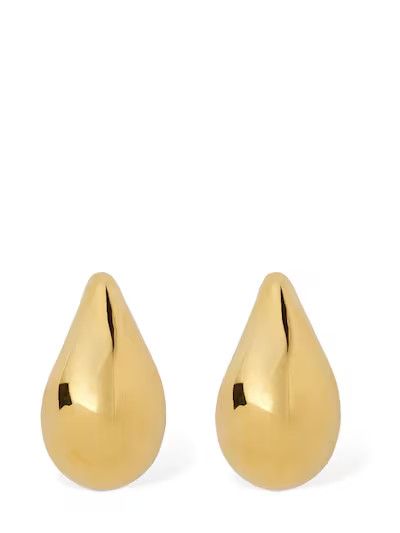 Gold finish sterling silver earrings - Bottega Veneta - Women | Luisaviaroma | Luisaviaroma