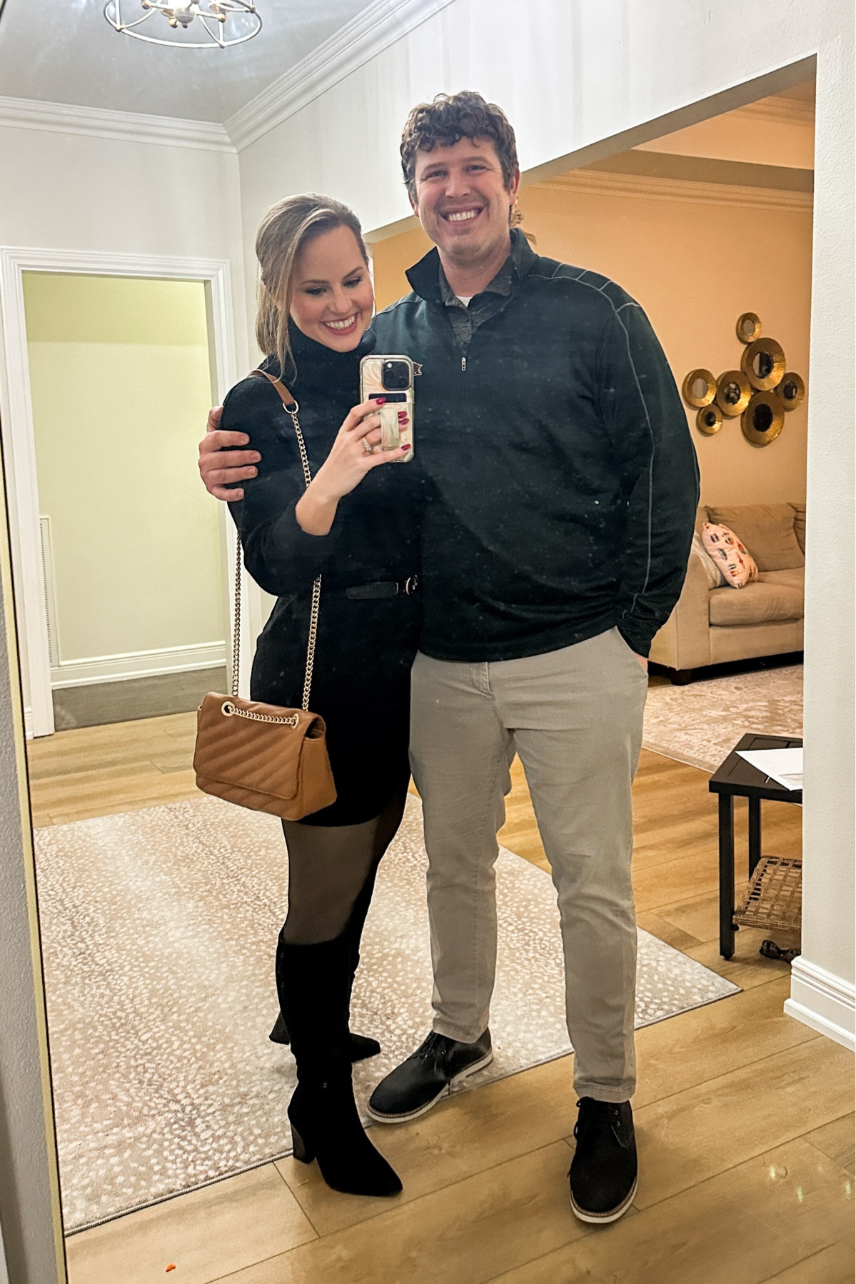 Dinner date night out for my birthday 🎉 

What I wore: m in black sweater dress, fleece lined tights, knee high boots & brown quilted purse with chain strap. 

Amazon fashion finds, mom style, date night look, holiday outfits, new years outfit 

#LTKGiftGuide #LTKHoliday #LTKFindsUnder50