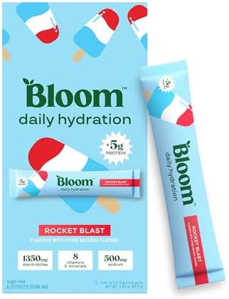 Bloom Daily Hydration Electrolyte Powder Packets with Collagen, 5g Protein, Electrolytes, Vitamin... | Amazon (US)