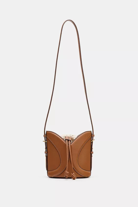 MINI BUCKET BAG WITH TOPSTITCHING | Zara UK