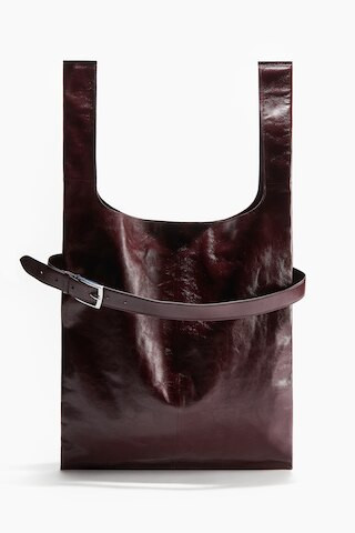 H & M - Large leather tote bag - Burgundy | H&M (UK, MY, IN, SG, PH, TW, HK)