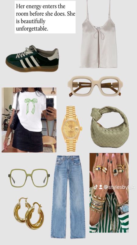 Chic Style 
•graphic tee
•sunglasses 
•bags 
•jeans •watch •shoes

#LTKparties #LTKFestival #LTKstyletip