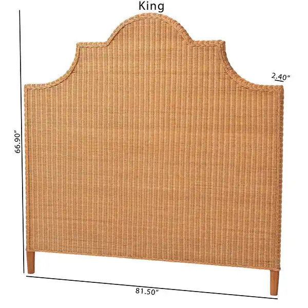Melanie Bohemian Light Honey Rattan Standalone Headboard - Queen | Bed Bath & Beyond