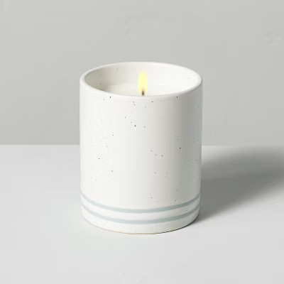 7.1oz Coastal Sage Speckle Striped Ceramic Seasonal Candle - Hearth & Hand™ with Magnol... | Target