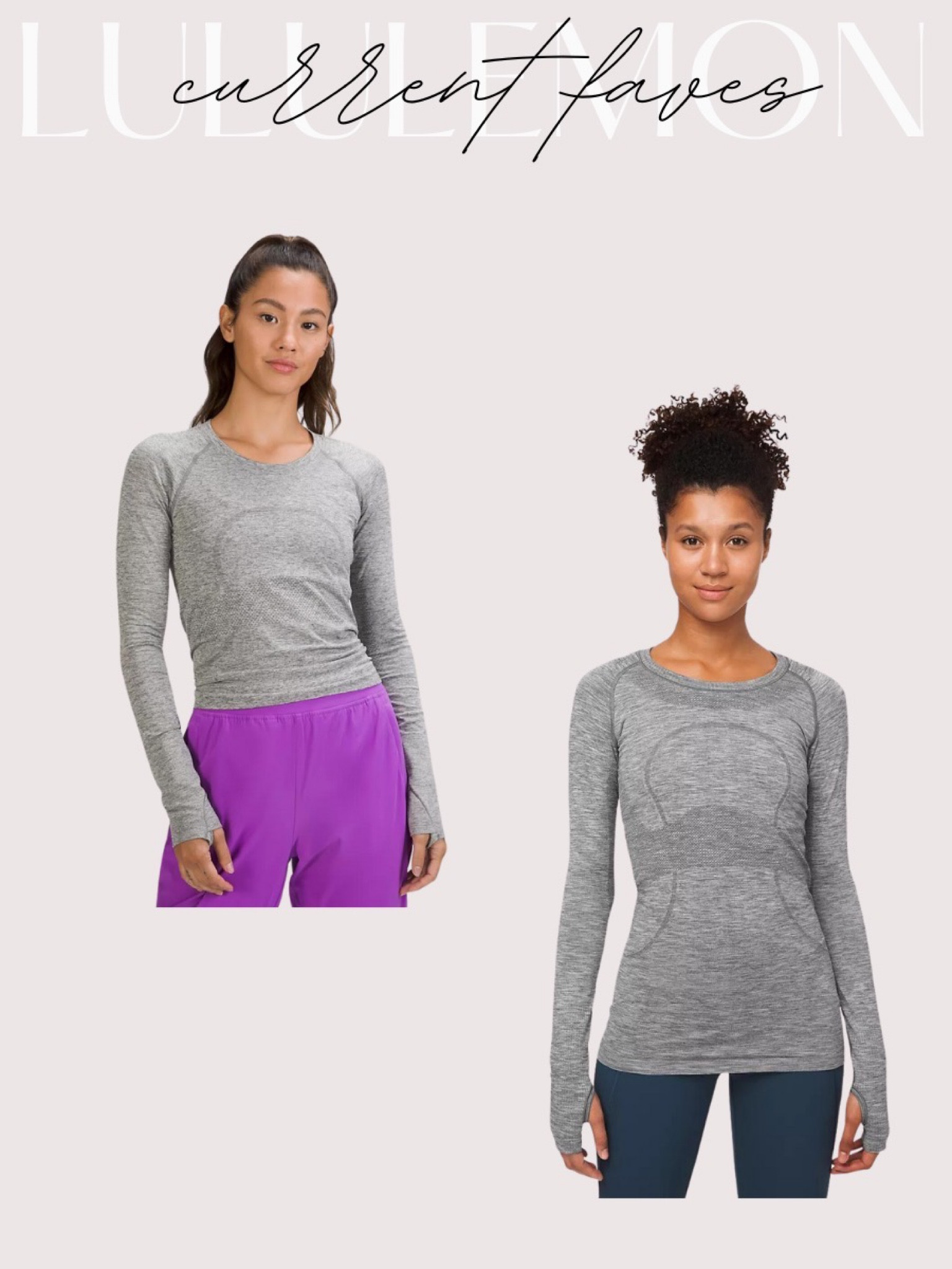 Lululemon Current Faves! Lululemon warm up shirt, long sleeve, grey! 

#LTKstyletip #LTKfit
