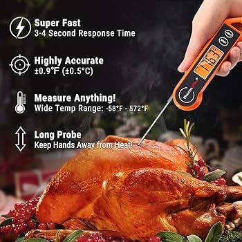 ThermoPro TP19H Digital Meat Thermometer for Cooking with Ambidextrous Backlit, Waterproof Kitche... | Amazon (US)