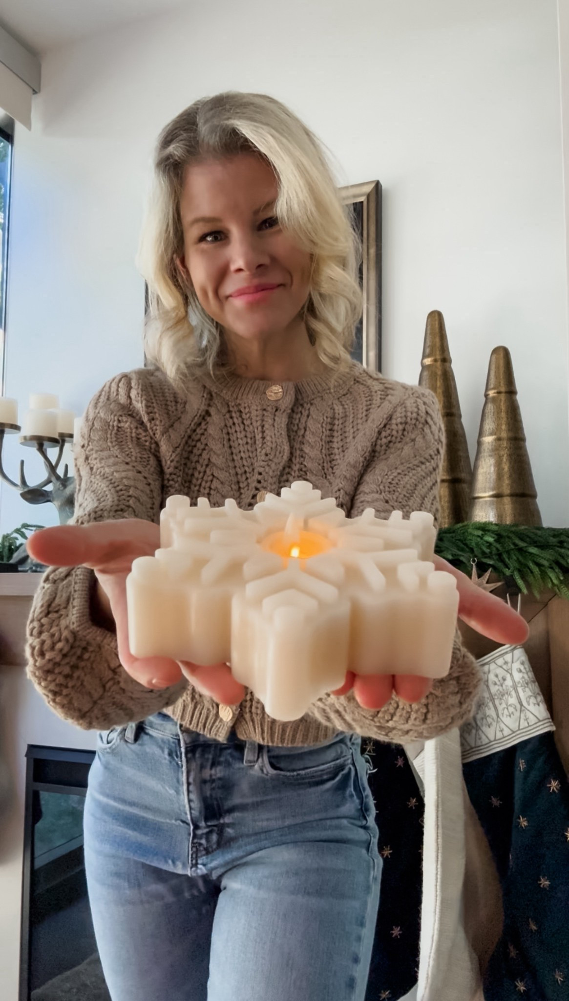 This snowflake flameless candle is huge! save 10% with code scottsdaledesign10✨

#LTKSeasonal #LTKHome #LTKHoliday