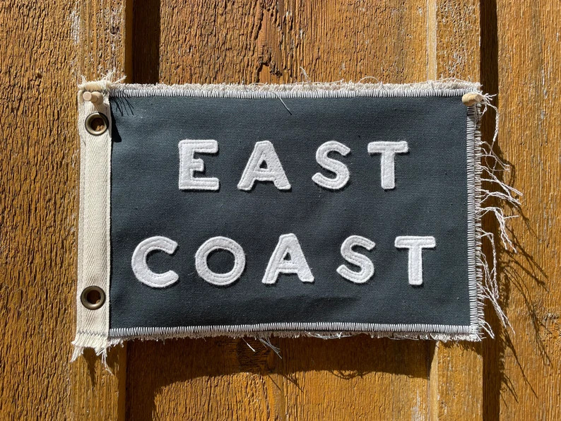 Vintage Inspired East Coast Camp Flag: Coastal Wall Art - Etsy | Etsy (Global)