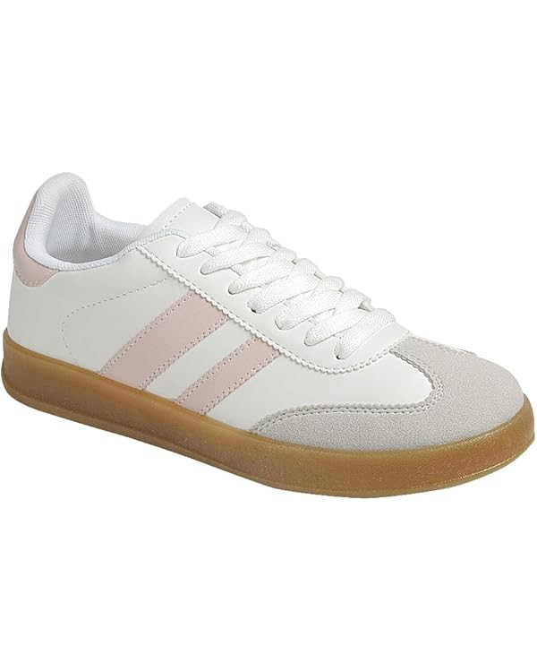 Forever Women DEER-09 Low Top Comfort Lace-up Fashion Sneakers | Amazon (US)