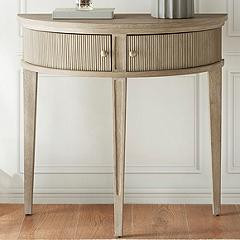 Martha Stewart 31" Reclaimed Greige 2-Door Storage Console Table | Lamps Plus