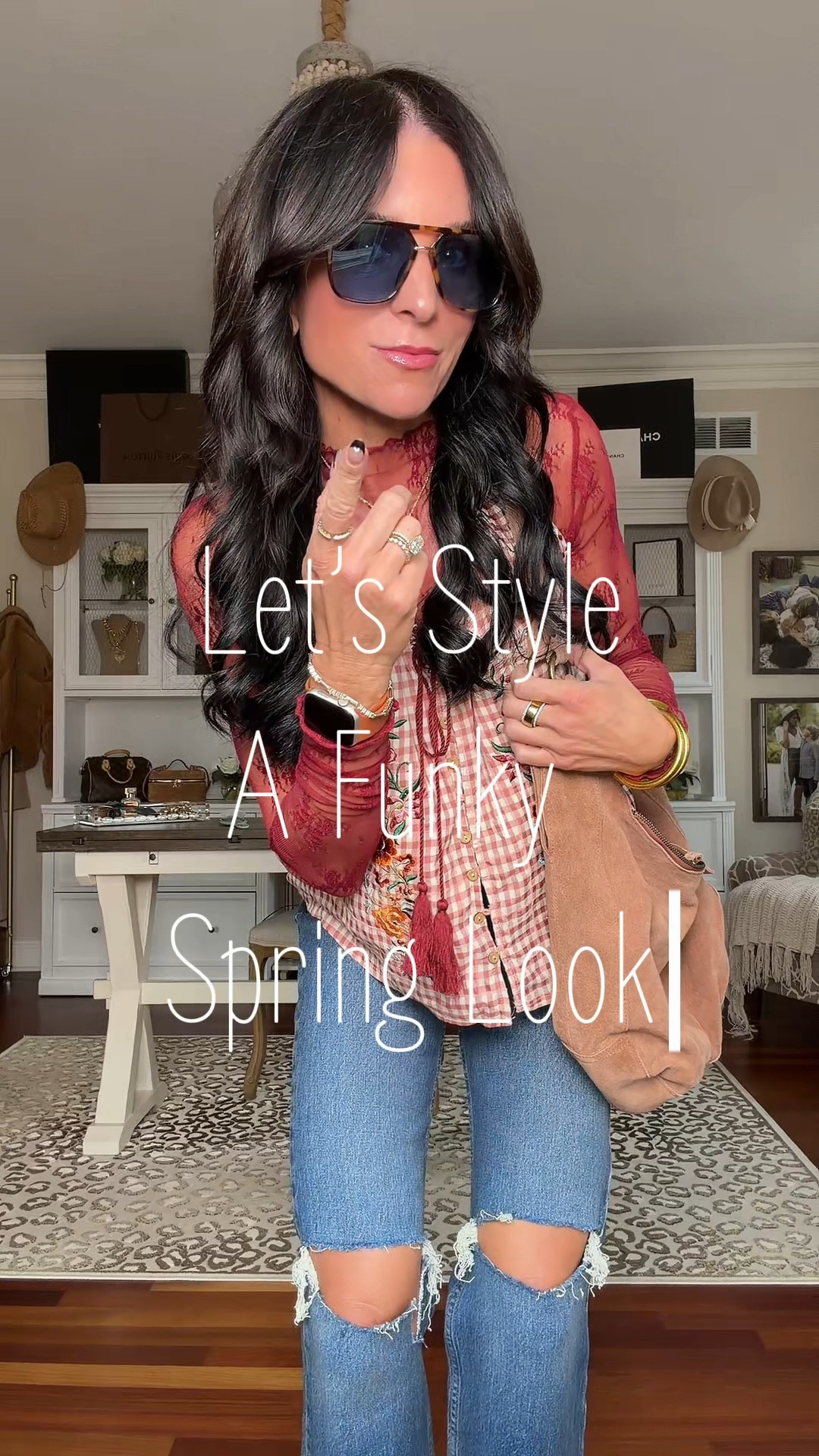 Love these lace layering tops and this cute gingham top for spring transition 
Small tops
24 denim 

#LTKgrwm #LTKSeasonal #LTKootd