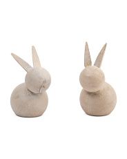 Set Of 2 6.5in Wooden Bunnies | Marshalls