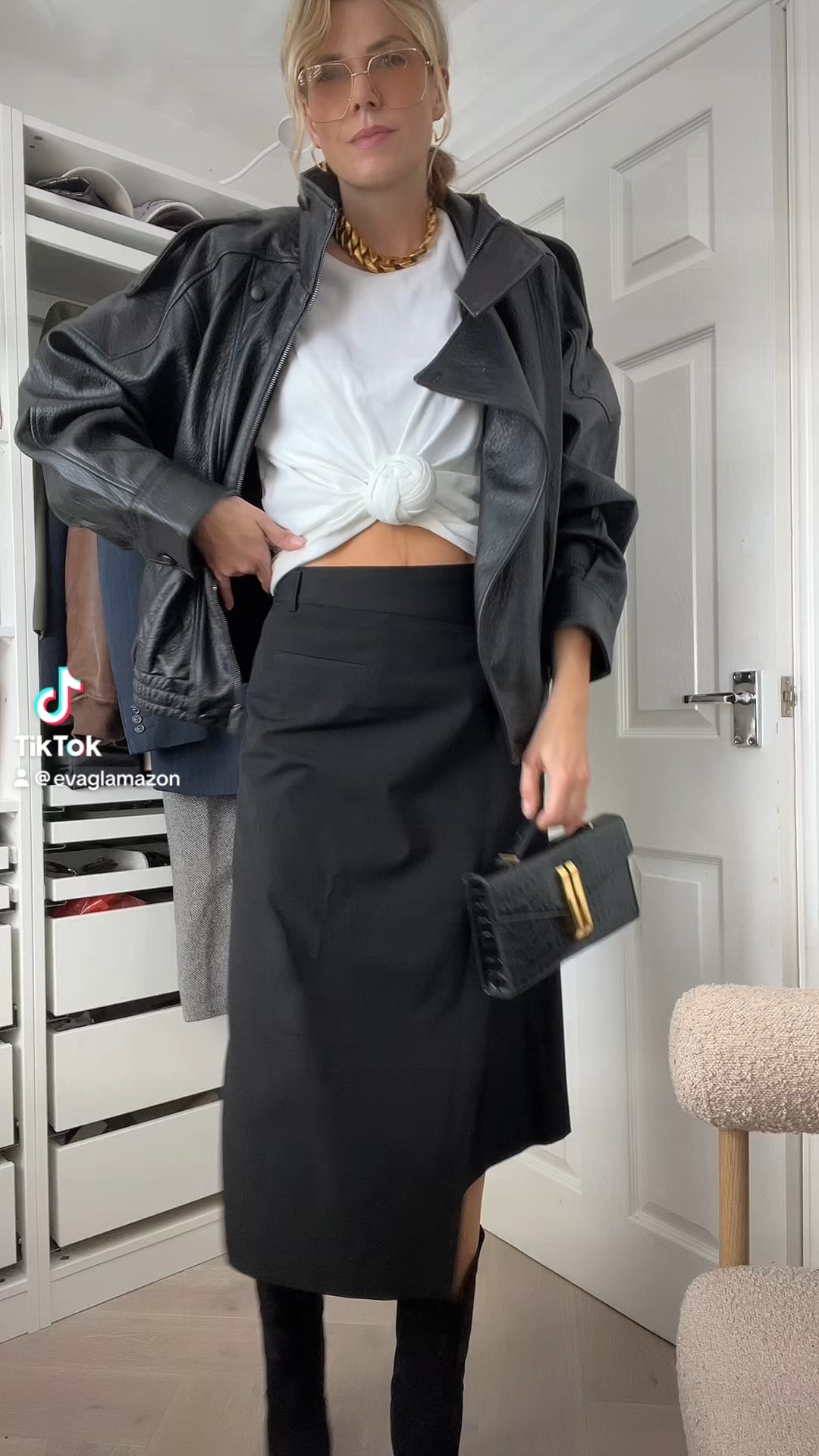 Autumn outfit, leather jackets asymmetric skirts demellier bag, croc clutch, Magda butrym tshirt, 

#LTKautumn #LTKuk #LTKeurope