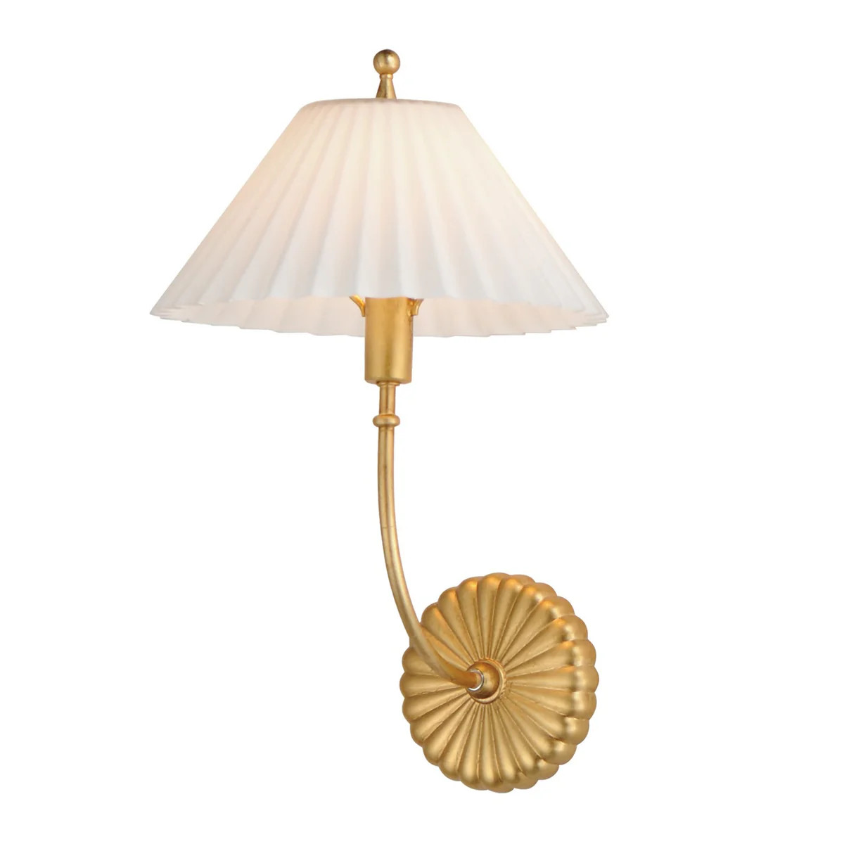 Kismet One Light Wall Sconce Gold Leaf | Lighting Design