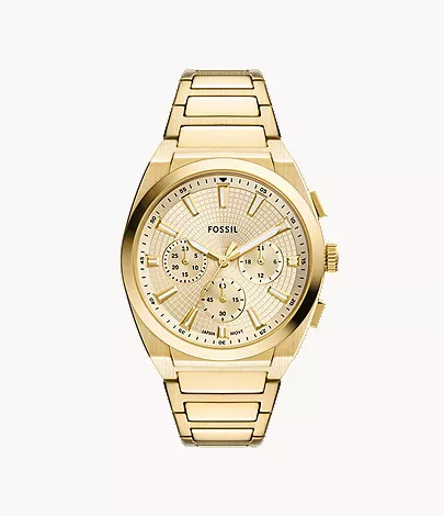 Everett Chronograph Gold-Tone Stainless Steel Watch | Fossil (US)
