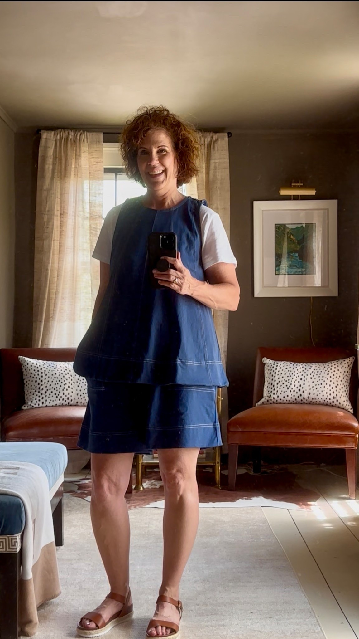 This outfit is officially on repeat every weekend this summer! The top and shorts are sold as a set. I paired it with a white T underneath, but the top looks super cute without, too. Runs true to size. I'm 5'4" and I weigh 135, just for reference. So comfortable and can be worn casually or dressed down. Perfect summer outfit!

#LTKStyleTip #LTKOver40