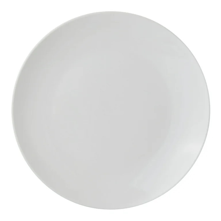 Mainstays Glazed White Round Stoneware Dinner Plate, 10.3” | Walmart (US)