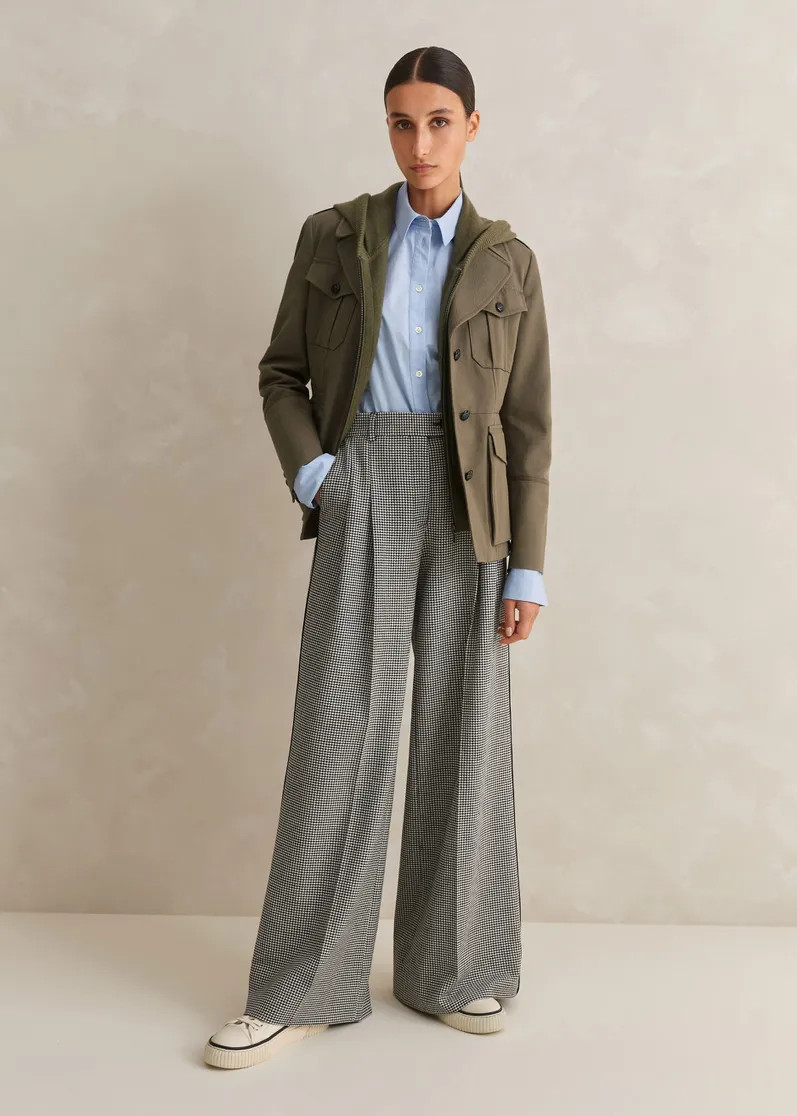 Houndstooth Pleated Man Pant | ME+EM Global (Excluding US)