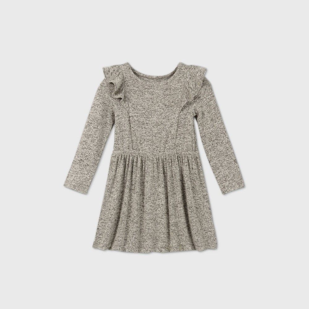 Toddler Girls' Cozy Long Sleeve Dress - Cat & Jack Gray 12M | Target