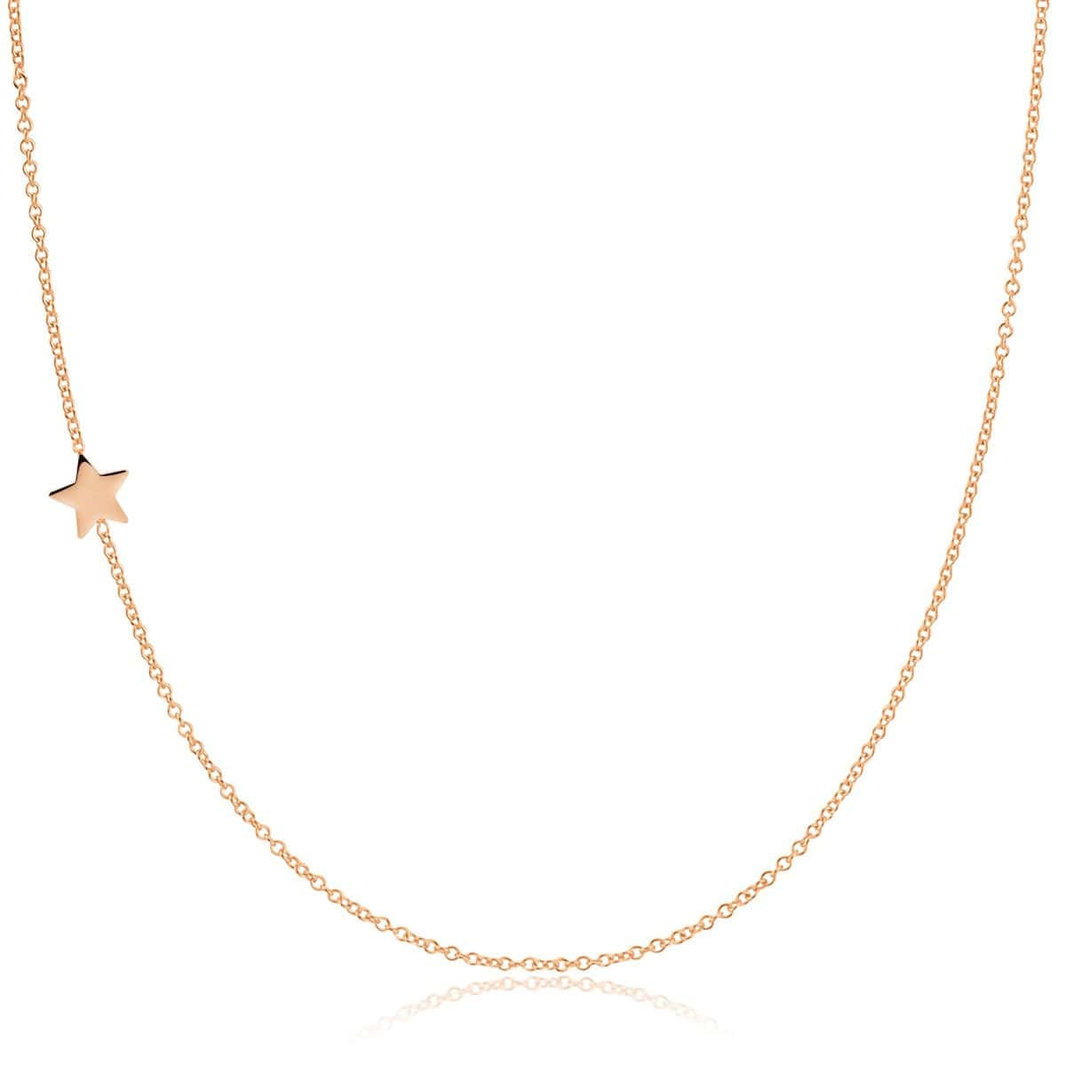 14K GOLD ASYMMETRICAL LETTER NECKLACE - Star | Maya Brenner UK