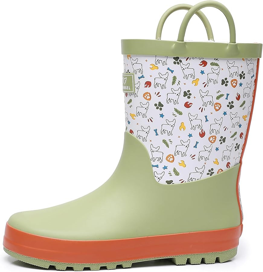 RAINANGEL Toddler Rain Boots with Easy-On Handles, Waterproof Kids Rain Boots for Girls & Boys, F... | Amazon (US)
