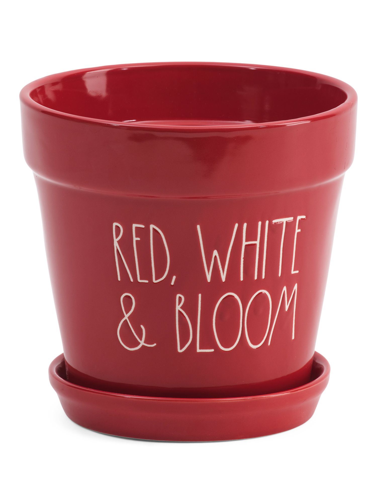 Americana Planter With Saucer | TJ Maxx