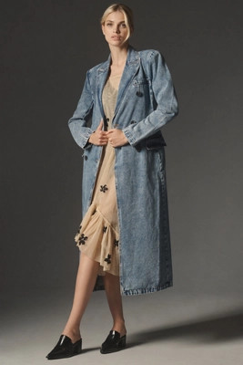 Avec Les Filles Denim Trench Coat | Anthropologie (US)