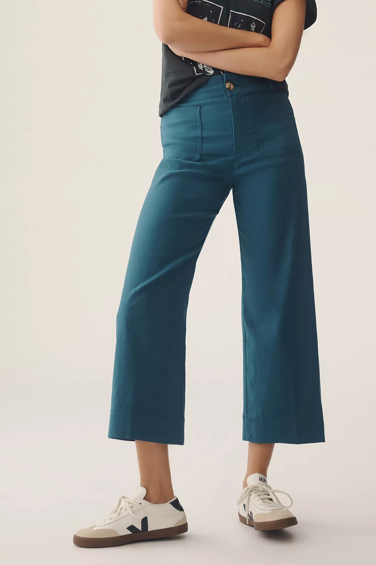 The Colette Cropped Wide-Leg Pants by Maeve | Anthropologie (US)