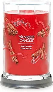 Yankee Candle Sparkling Cinnamon Scented, Signature 20oz Large Tumbler 2-Wick Candle, Over 60 Hou... | Amazon (US)