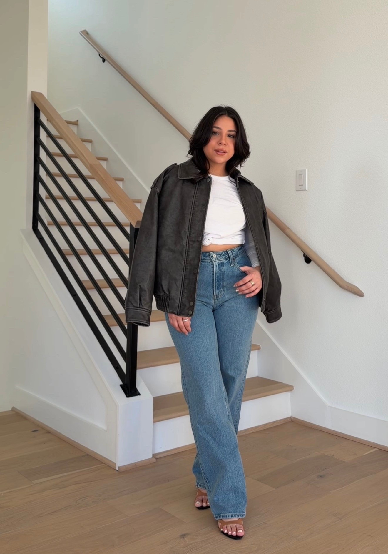 Abercrombie denim sale ends 2/2 extra 15% off w code DENIMAF 
Jeans: 26 short 
Tee: small 
Jacket: small
Heels: 6.5 

#LTKSaleAlert #LTKootd #LTKPetite