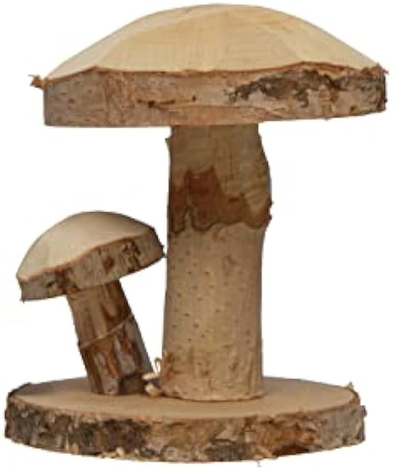 Hand-Carved Decorative Oak Wood Mushrooms, Natural | Amazon (US)