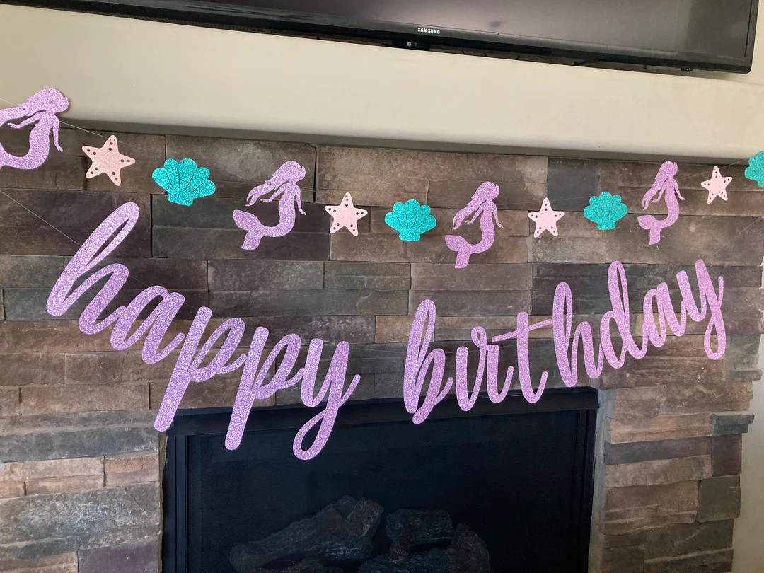 Mermaid Birthday Banner, Mermaid Party Decorations, Mermaid Birthday Decorations, Mermaid Party S... | Etsy (US)
