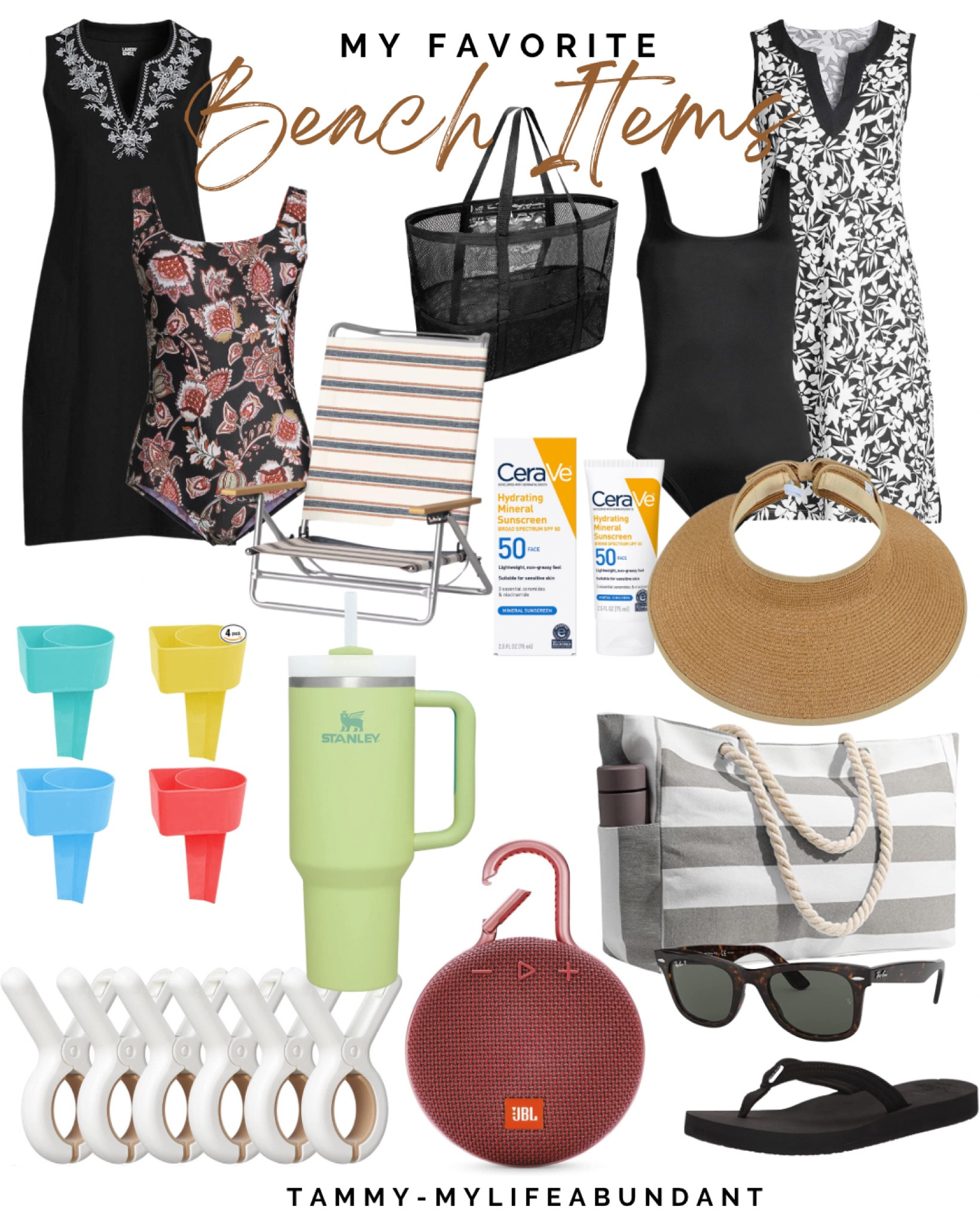 What I take to the beach with me 

#LTKSeasonal #LTKunder50 #LTKswim