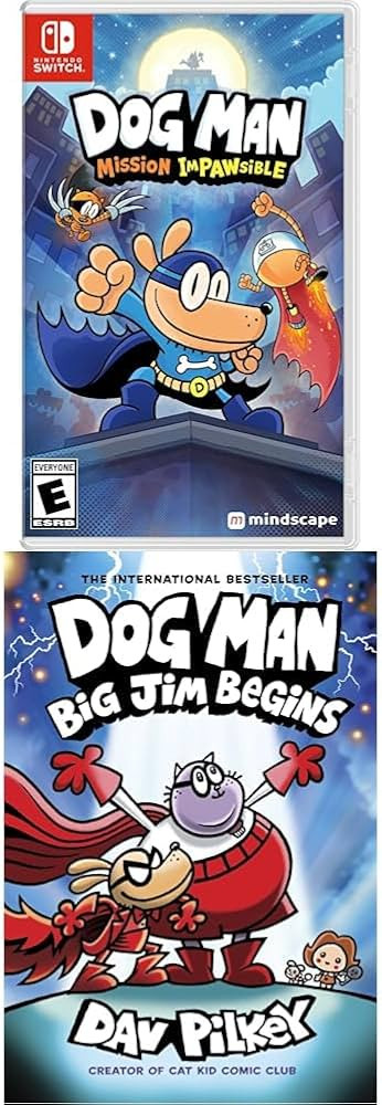 DOG MAN: Mission Impawsible - Nintendow Switch and Dog Man: Big Jim Begins: A Graphic Novel | Amazon (US)