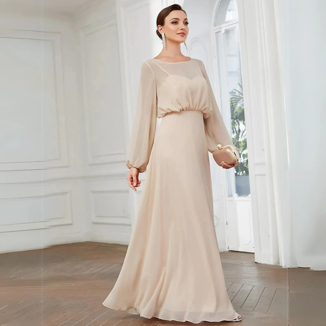 Minimalist Chiffon Mother of the Bride Dress - Etsy | Etsy (US)