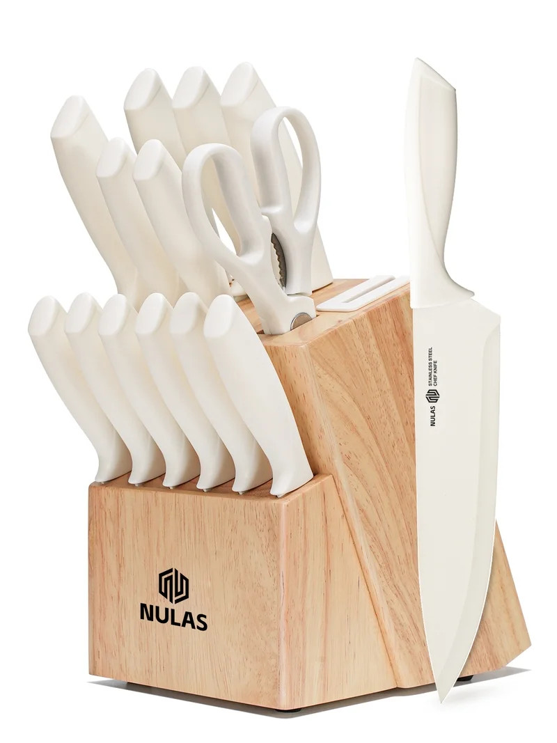 NULAS Knife Set, 14-Piece with Built-in Sharpener, Non-Stick Coated High Carbon Stainless Steel K... | Walmart (US)