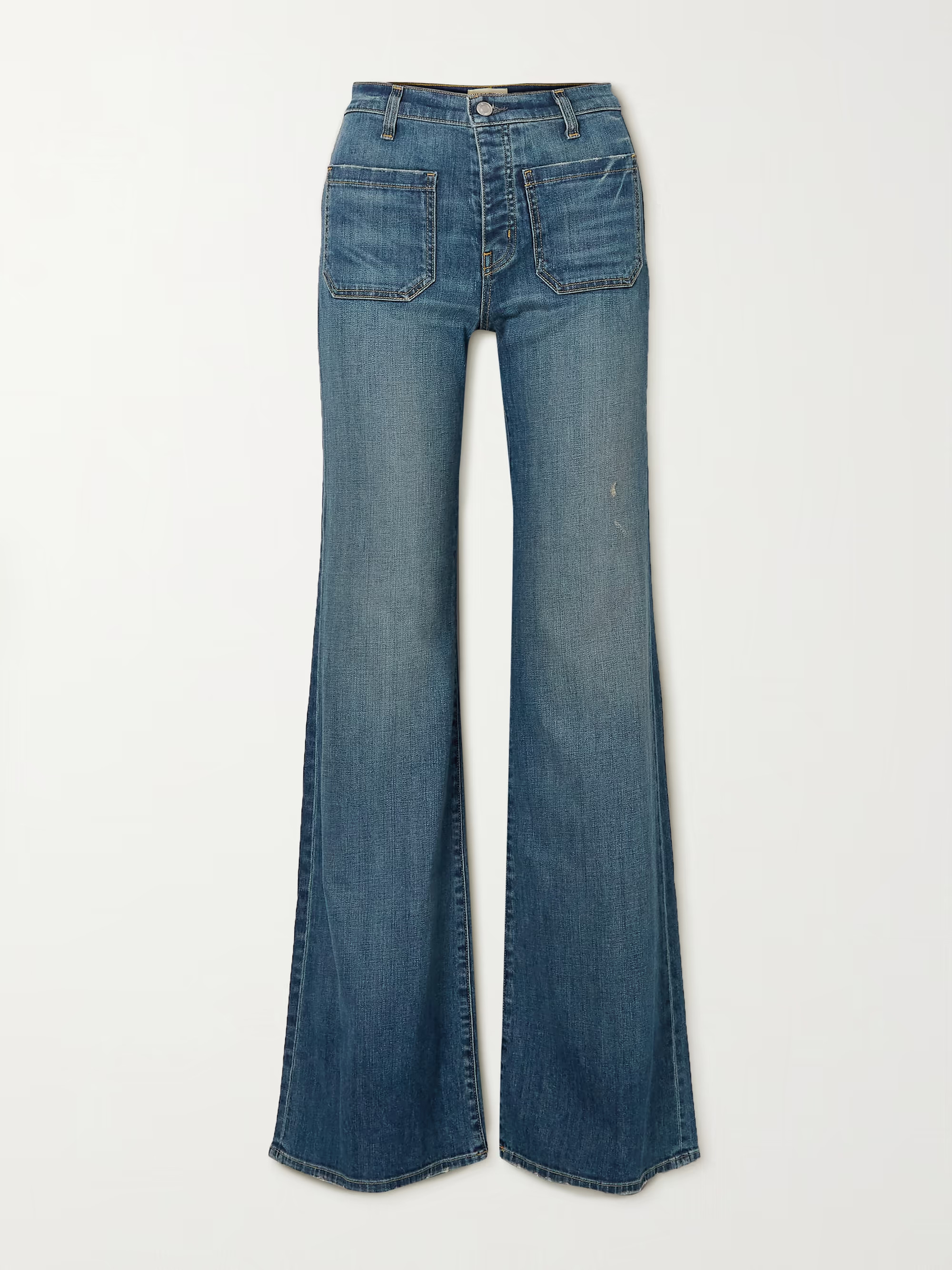 Florence distressed high-rise flared jeans | NET-A-PORTER (US)