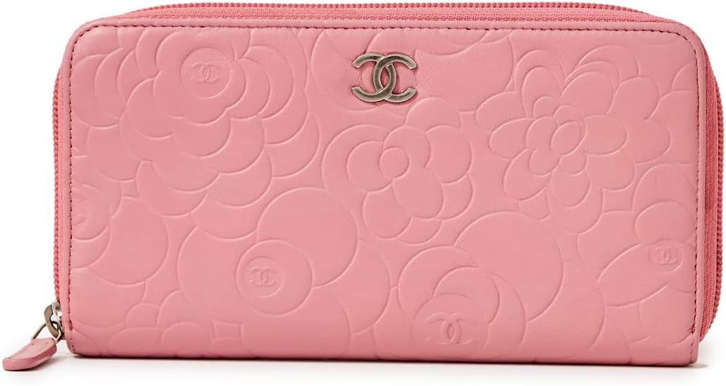 Women's Pre-Loved Pink Embossed Camellia Wallet | Amazon (US)