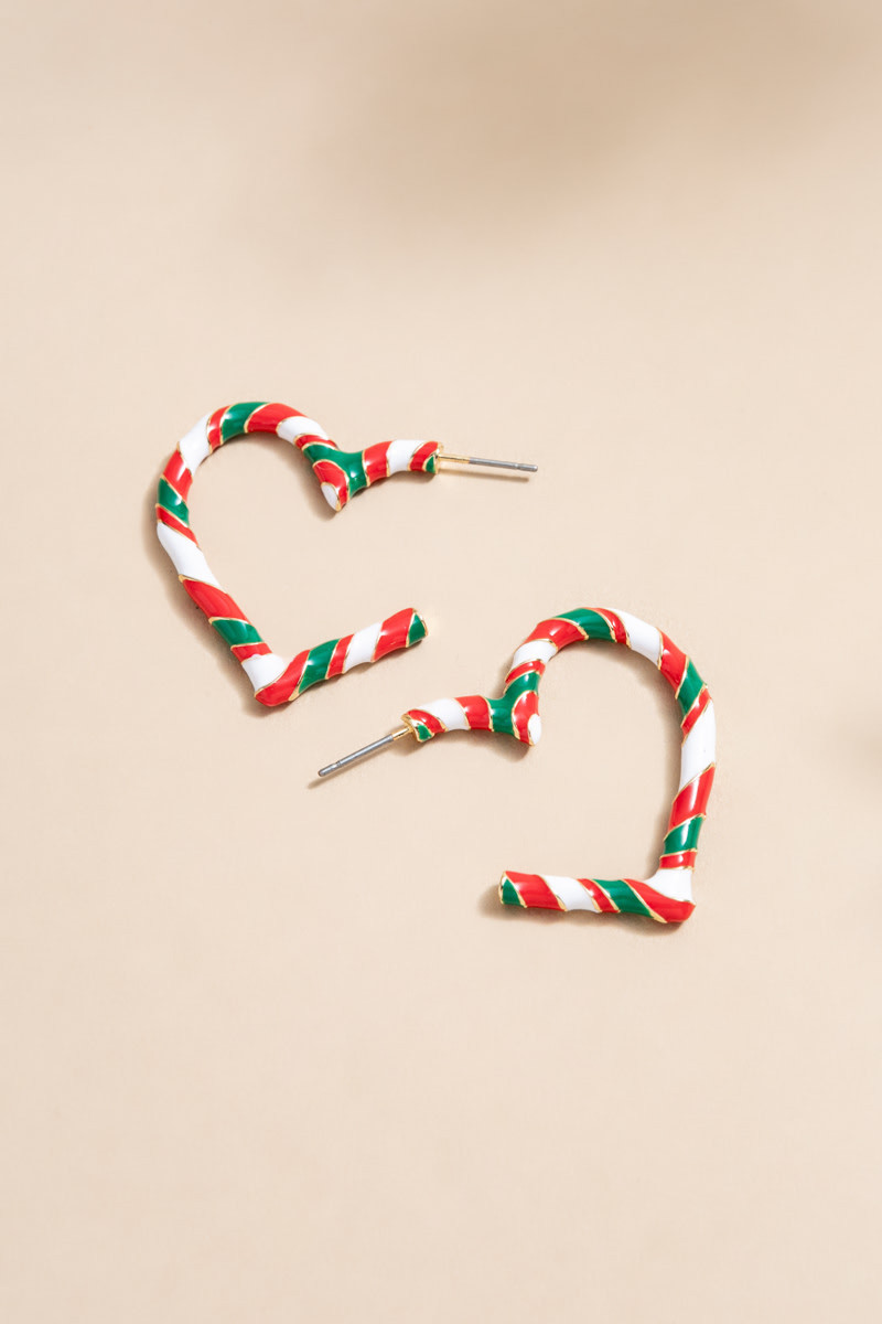 Krista Candy Cane Earrings | Francesca's